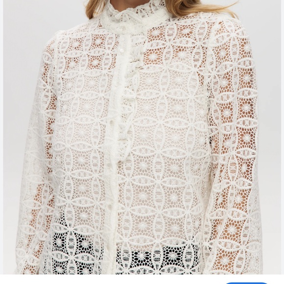 House of Harlow 1960 Tops - New House of Harlow 1960 Lace Button Front Blouse Top